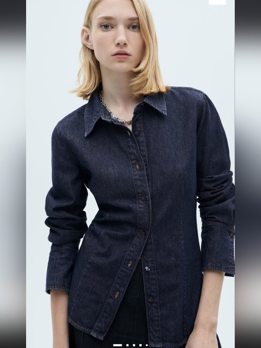 💙Rinse-wash Denim Shirt